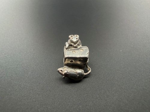 Trollbeads mice cheese 925 - trollbeads,