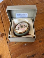 Framecraft Ceramic Handmade Trinket Box Vintage Pressed Flower Design