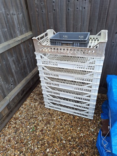 Large plastic storage crates - plastic,