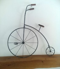 Penny Farthing Bicycle Wall or Garden Art Large - Cast Iron (70cm Tall)