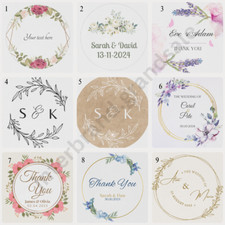 Custom Round Stickers Personalised Labels with text, over 50 templates✅