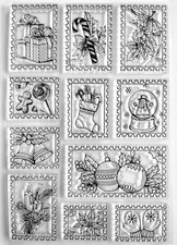 Christmas Stamps Bells Candles