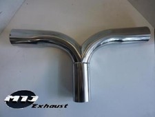 1.75 Inch Exhaust Stainless Steel T Piece or Y Pipe Section Divider 1.75" - 45mm