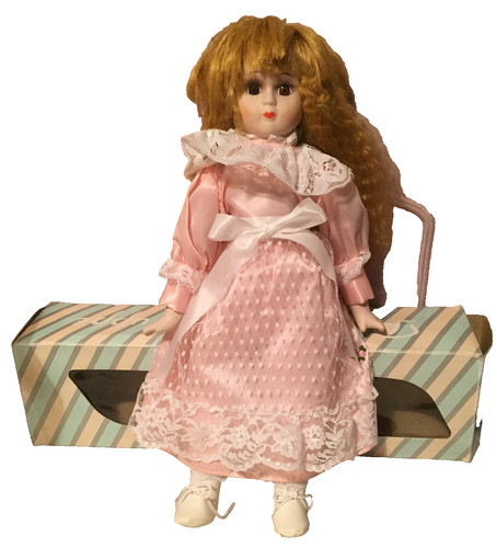 Vintage creepy porcelain doll - creepy,