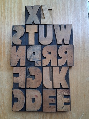 Vintage wooden letterpress - vintage,