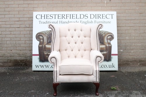 Fabric armchair high - fabric, back