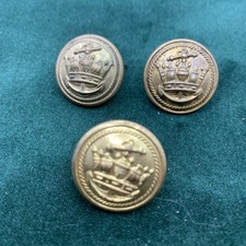 Royal Navy Tunic Buttons X3