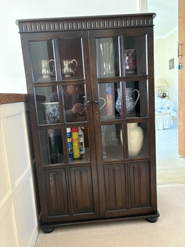 Display cabinet brown wood - wood, &