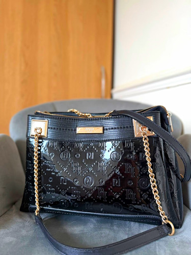 River island black patent - river,