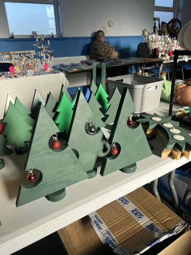 Wooden christmas tree with - christmas,