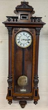 Victorian Walnut Vienna Regulator Wall Clock