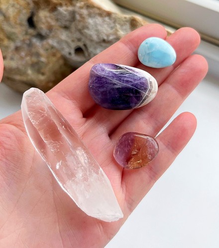 Crystal bundle with lemurian - bundle,