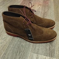 NEW - Red Tape Brown Suede Leather Ankle Desert Chelsea Boots Size UK 9