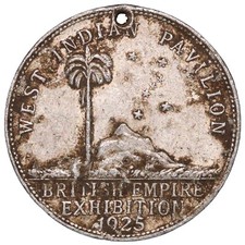 1925 Great Britain British Empire Exhibition West Indian Pavilion Medal