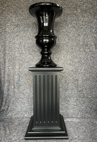 Pair large black urns - a,