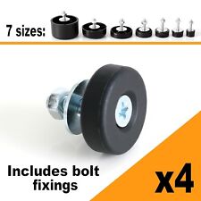 4x Furniture Glides Gliders Sliders Feet with Bolt Fixings. Choice of sizes