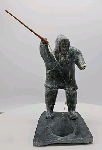 Vintage inuit eskimo fishing - vintage,