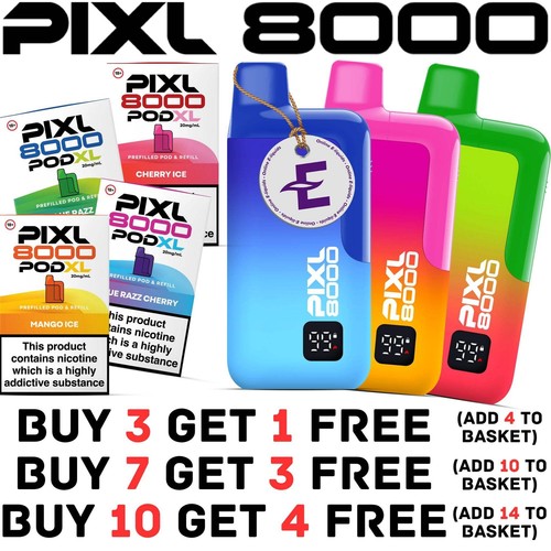 Pixl 8000 vape kit puffs - pixl,
