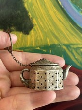 Amcraft Attleboro Mass 925 Sterling Silver Teapot Strainer Infuser Antique/Vtg
