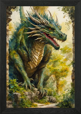 Forest Dragon Framed Wall Art