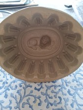 Vintage Ceramic Jelly Mould With Lion On The Top