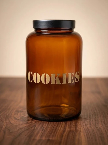 Large amber glass cookies - large,