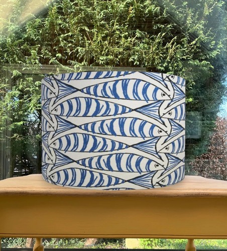 Blue fish lampshade ceiling - lampshade, /