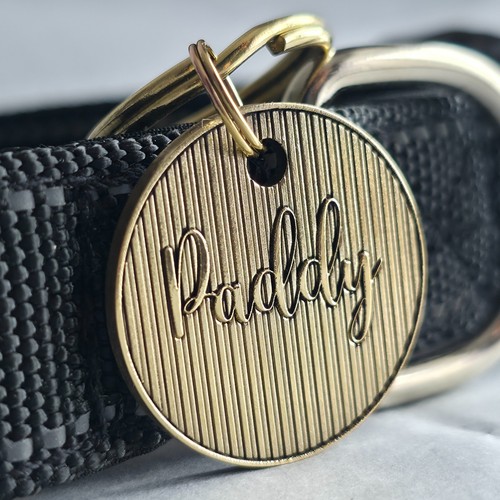 Personalised brass dog tag - brass,