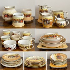 Royal Doulton Coaching Days Dinnerware Plates Cups Jugs Bowls Vintage Antique