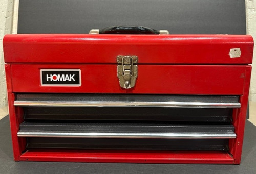Vtg red homak - red, toolbox