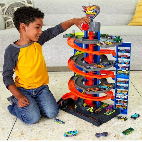 Hot wheels city mega - mega, garage