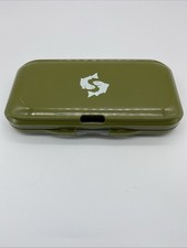 Flystock Slim Fly Fishing Box With Push Button Release in Green