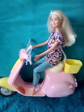 Barbie Pink Moped Scooter  with Barbie Doll