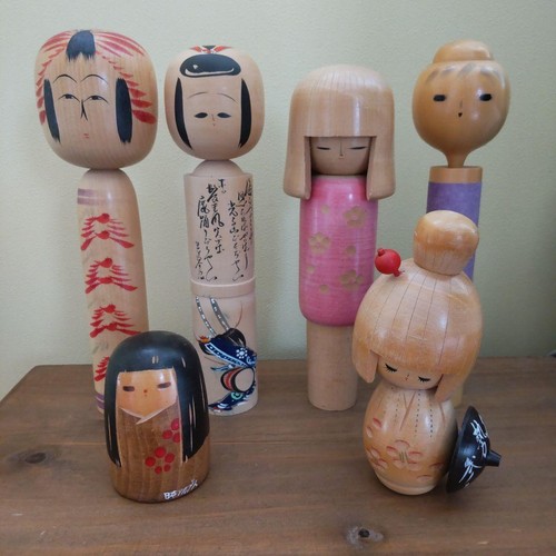 Showa retro kokeshi set - showa, 6