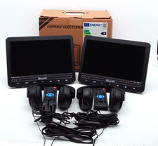 GOnavidio NB0521B-N3 Dual Car DVD Player 10.1" HDMI USB SD Headrest Mount