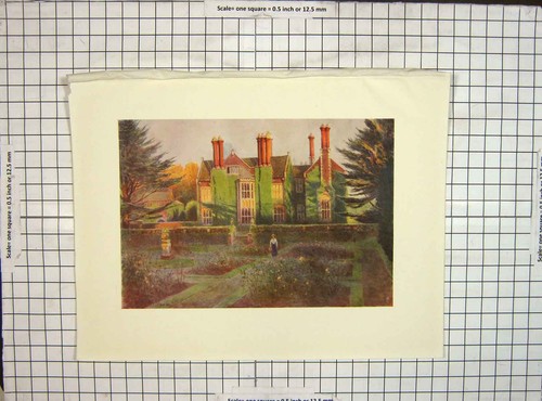 Old vintage print c1930 - old,
