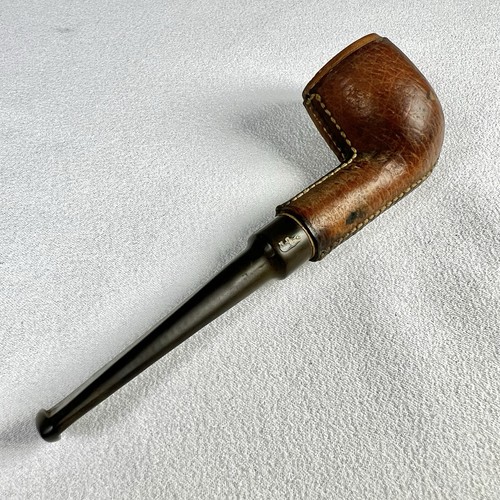 Vtg meerschaum leather smoking - meerschaum,