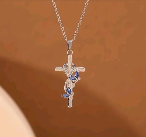 Silver plated blue butterfly - silver,