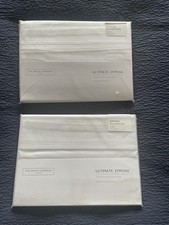 2 New The White Company large square Egyptian Cotton Symons pillowcases 66x 66cm