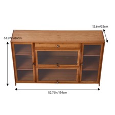 Bamboo Wood Sideboard Storage