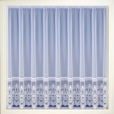 BRAZIL WHITE NET CURTAIN ALL SMALL SIZES DROP (20" - 90") SOLD BY THE METRE