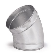 Spiral Duct B45 Bend (45°) -Elbow, Hydroponics, Spiral Ducting Pipe, Ventilation