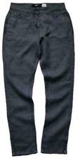 NEXT Blue Woman's Washed Look Tapered Leg Linen Blend Trousers Size 8/20 £12.95