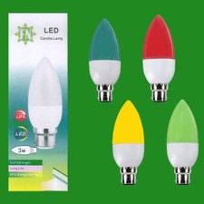 3W LED Coloured BC B22 Candle