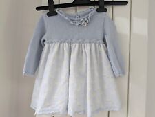 Foque  Designer Baby Girls Crochet Detail Knitted Dress Age 12 Months Ducklings 