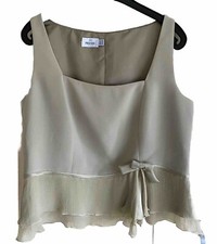 Presen De Luxe Women's Sleeveless  Lined Top UK 14/16  Beige.