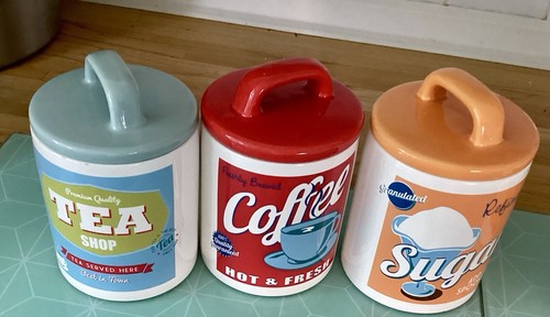 Retro tea coffee - sugar, ceramic
