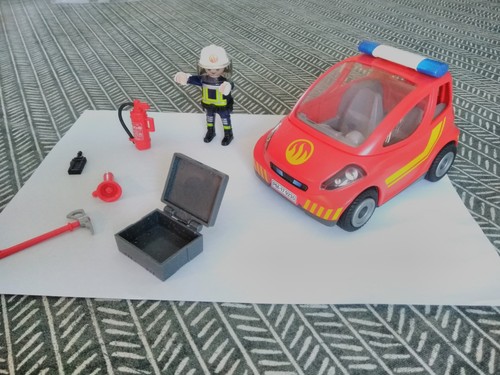 Playmobil fire chief - car, 9235