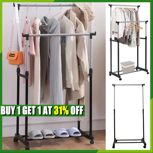 Single double clothes rail - single/double,
