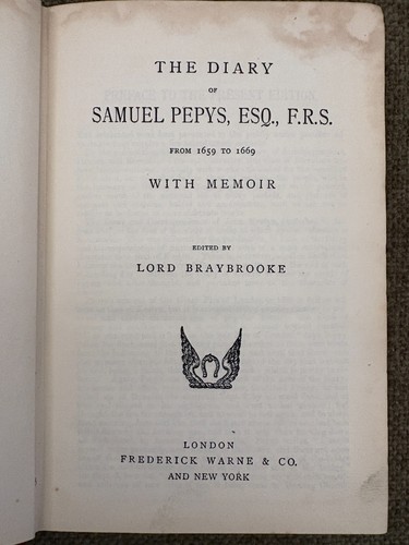 The diary samuel pepys - of,